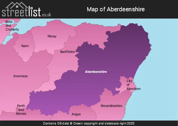 Map of Aberdeenshire