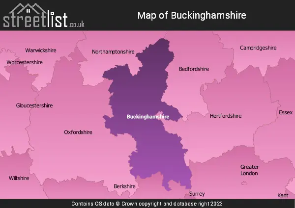 Map of Buckinghamshire