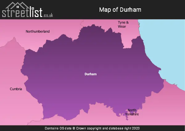 Map of Durham