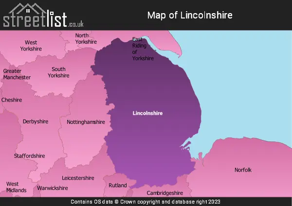Map of Lincolnshire