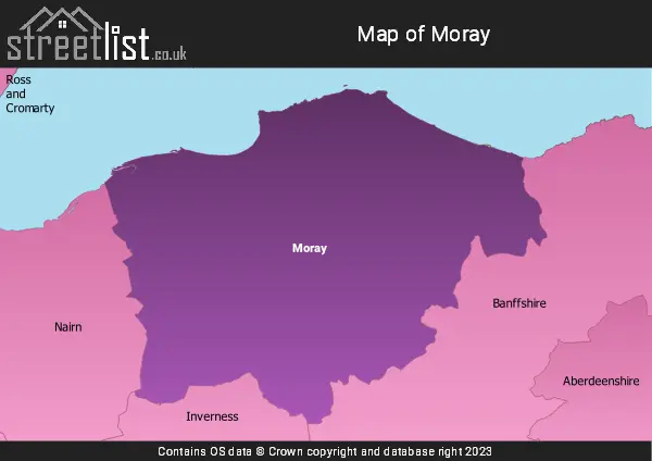 Map of Moray