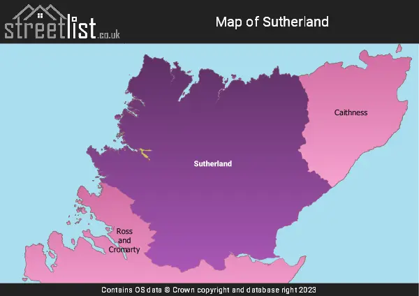 Map of Sutherland