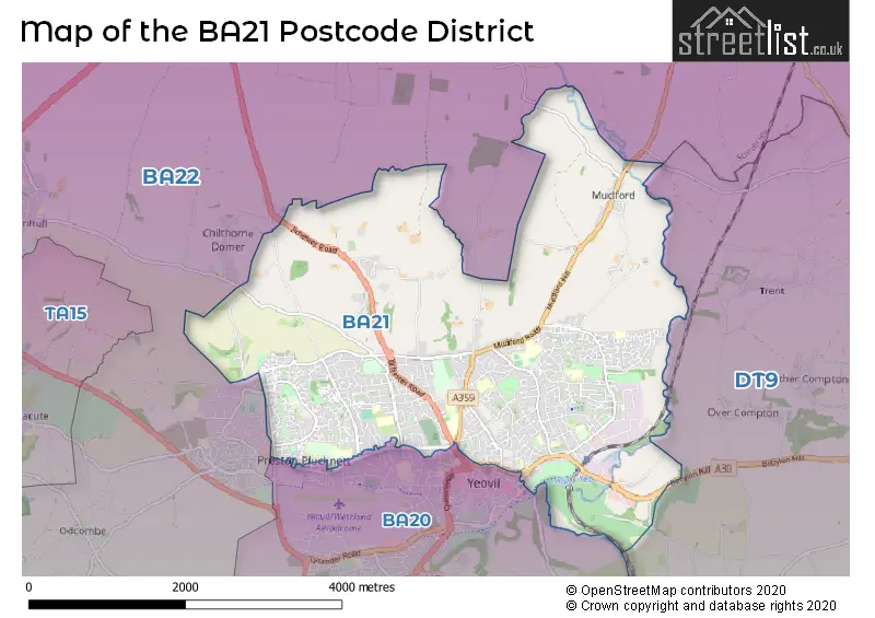 Map of the BA21 and surrounding districts