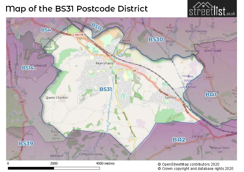 Map of the BS31 and surrounding districts