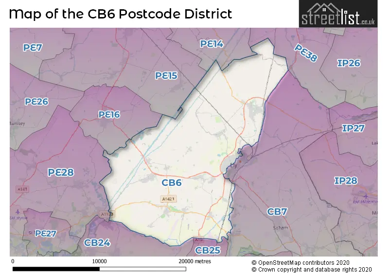 Map of the CB6 and surrounding districts