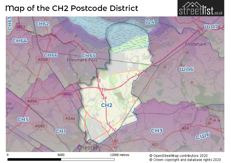 Map of the CH2 and surrounding districts