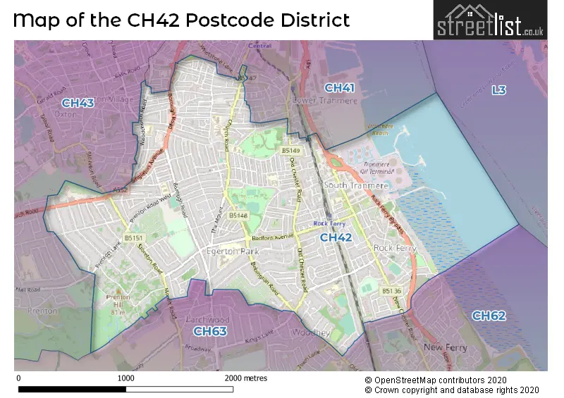 Map of the CH42 and surrounding districts