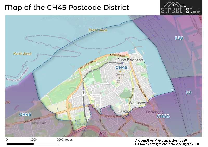 Map of the CH45 and surrounding districts
