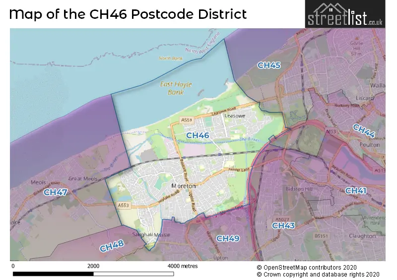 Map of the CH46 and surrounding districts