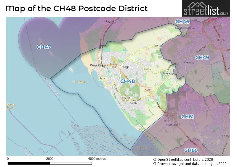 Map of the CH48 and surrounding districts