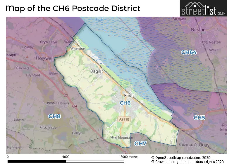 Map of the CH6 and surrounding districts