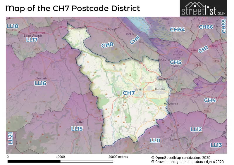 Map of the CH7 and surrounding districts