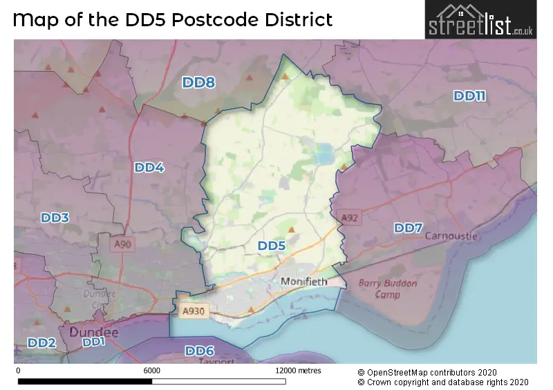 Map of the DD5 and surrounding districts