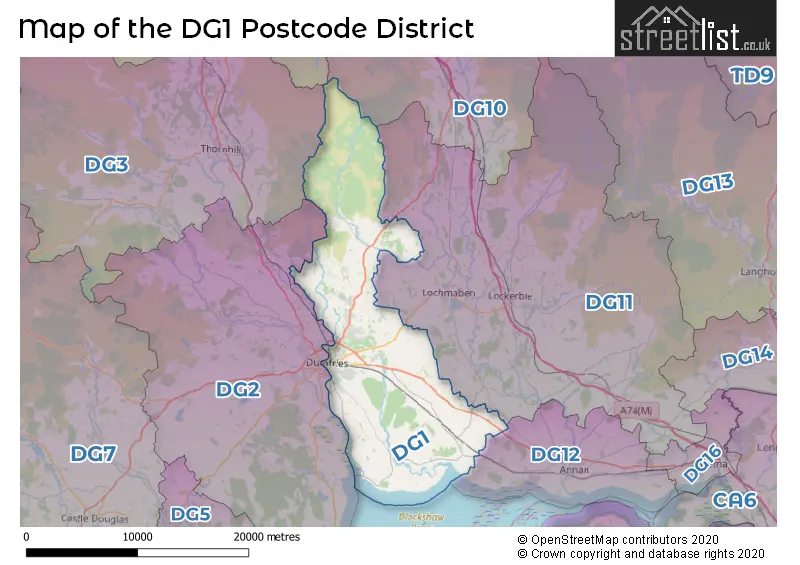Map of the DG1 and surrounding districts