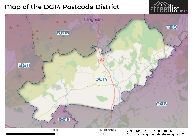 Map of the DG14 and surrounding districts