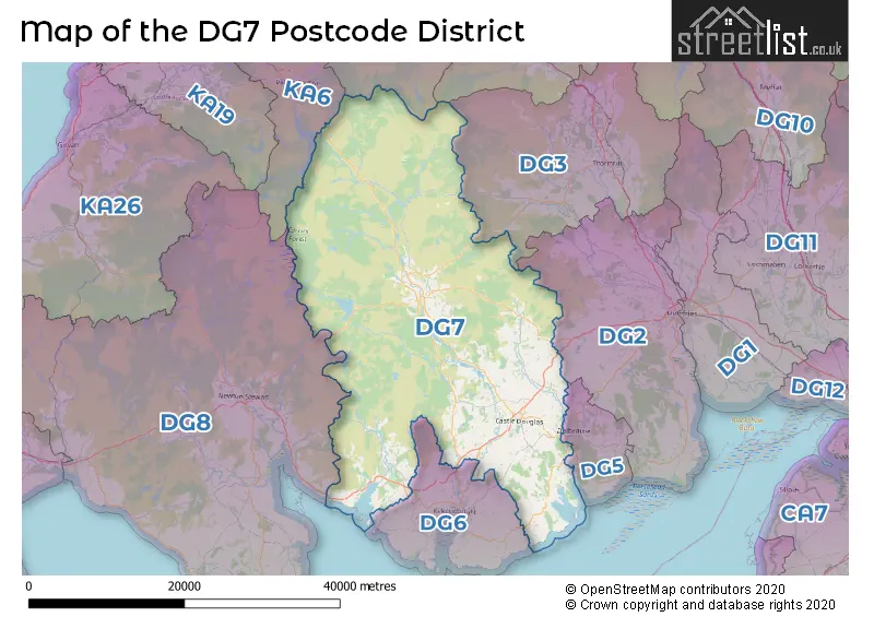Map of the DG7 and surrounding districts