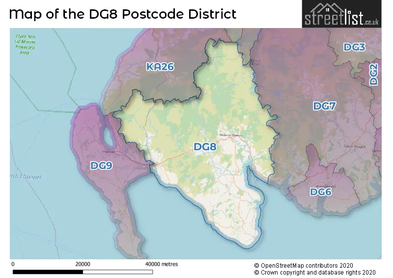 Map of the DG8 and surrounding districts
