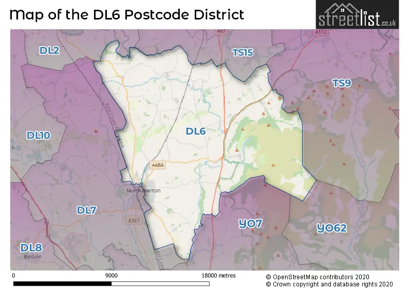 Map of the DL6 and surrounding districts