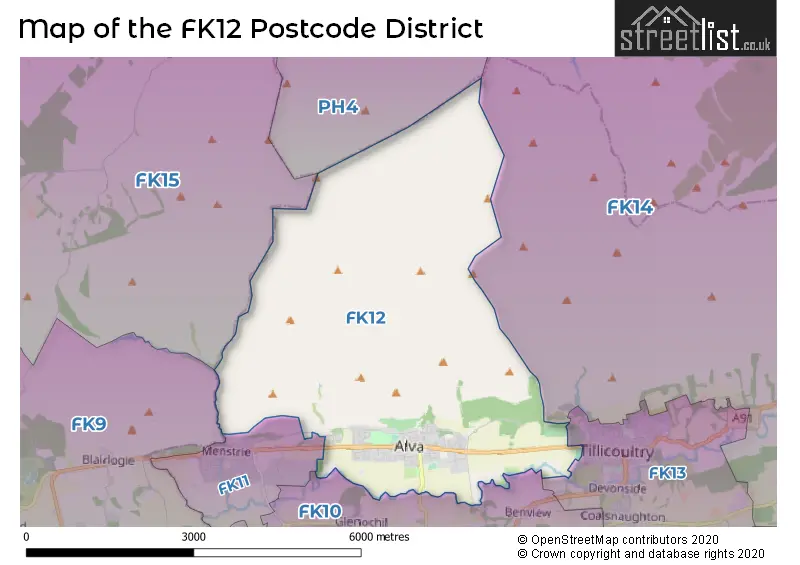 Map of the FK12 and surrounding districts