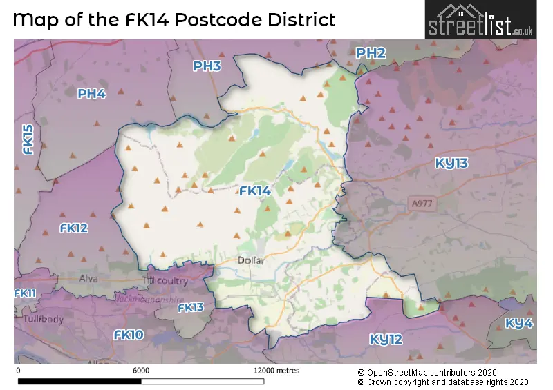 Map of the FK14 and surrounding districts