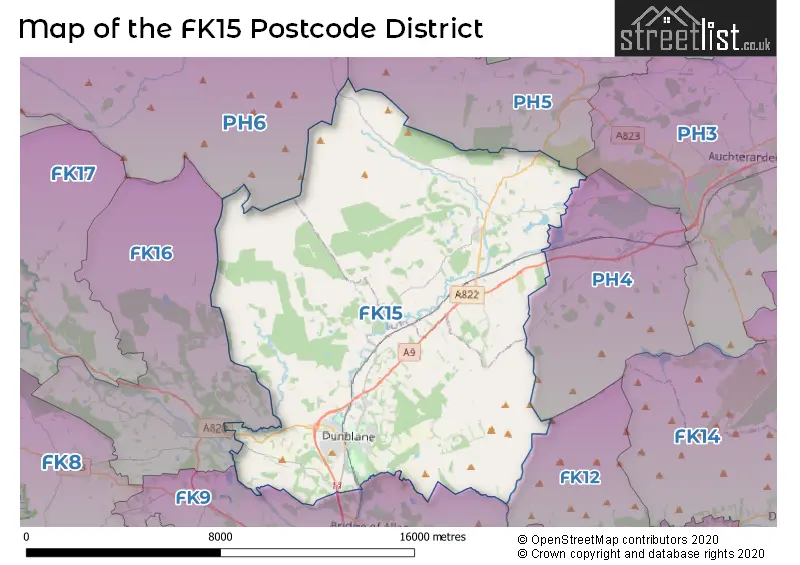 Map of the FK15 and surrounding districts