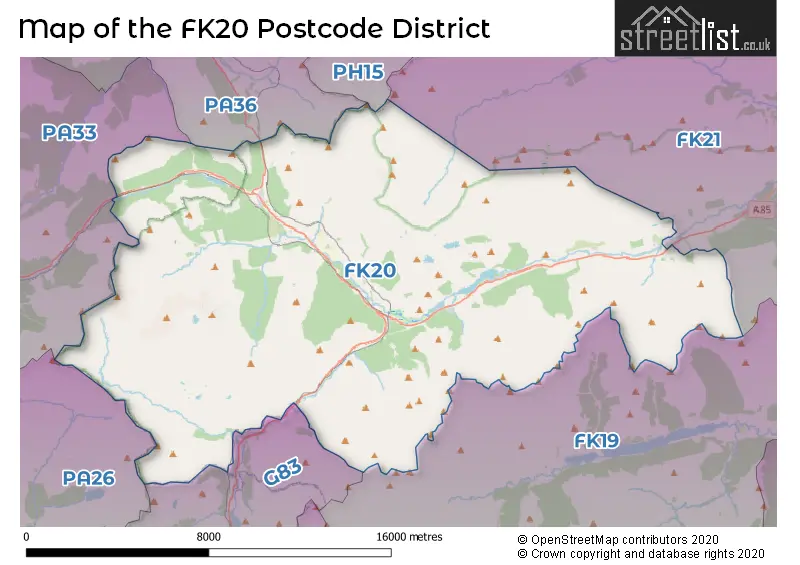 Map of the FK20 and surrounding districts