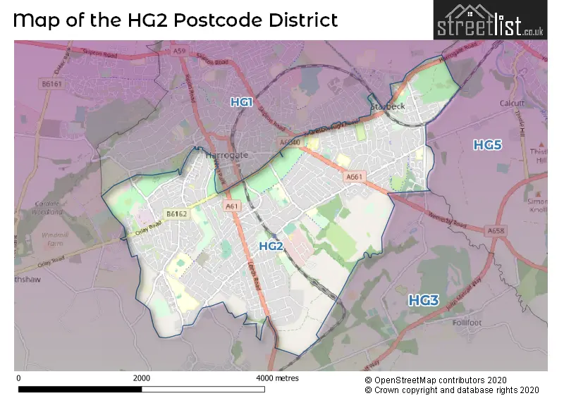Map of the HG2 and surrounding districts