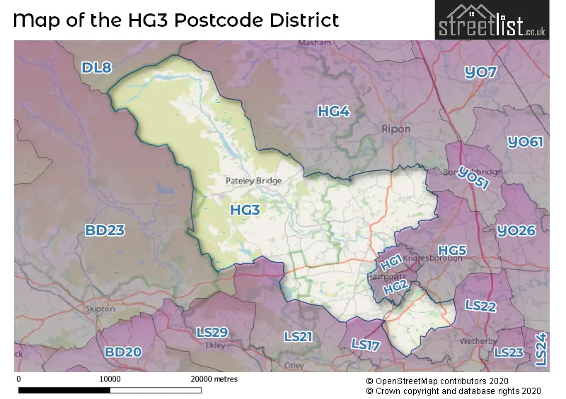 Map of the HG3 and surrounding districts