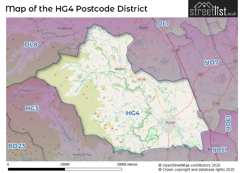 Map of the HG4 and surrounding districts