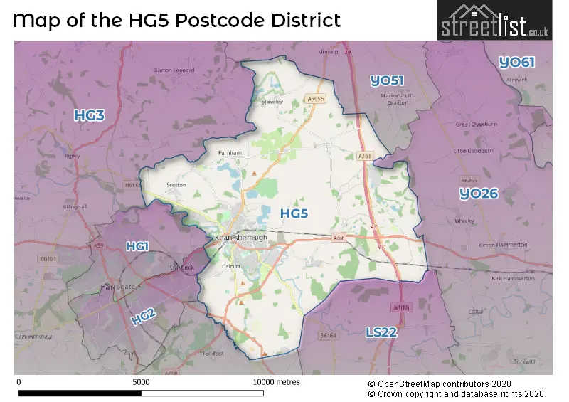 Map of the HG5 and surrounding districts