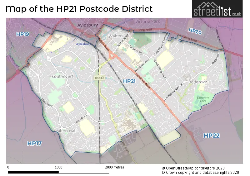 Map of the HP21 and surrounding districts