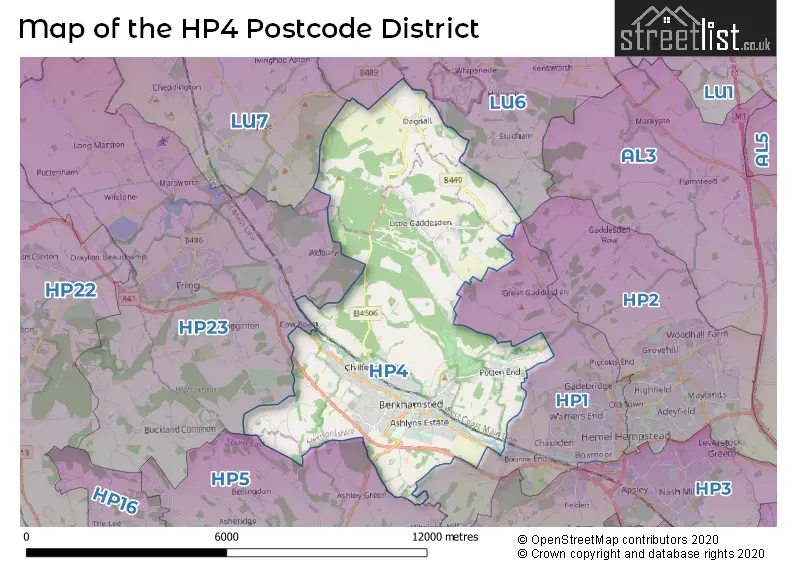 Map of the HP4 and surrounding districts
