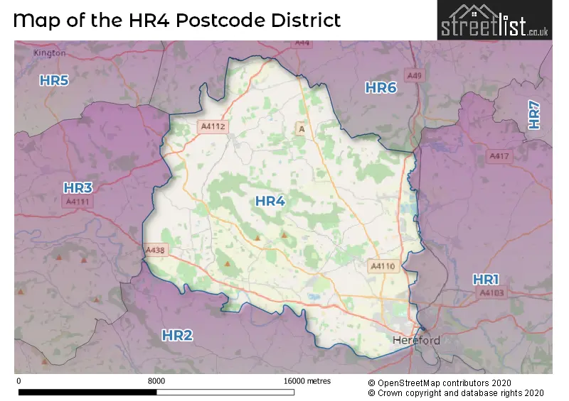 Map of the HR4 and surrounding districts