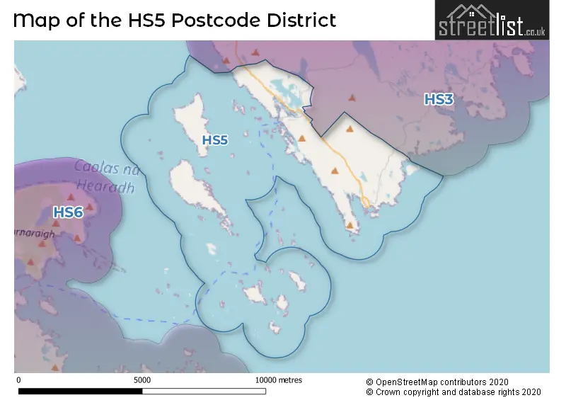 Map of the HS5 and surrounding districts