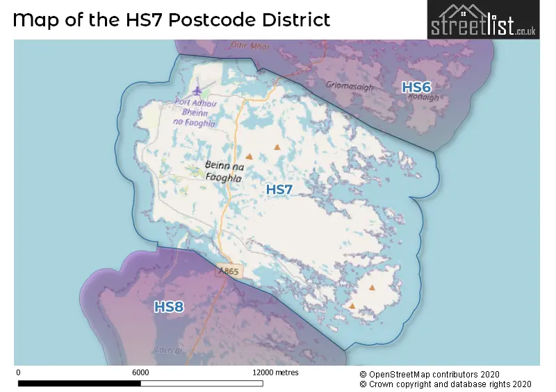 Map of the HS7 and surrounding districts
