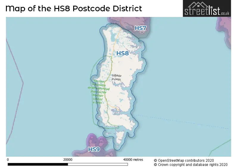 Map of the HS8 and surrounding districts