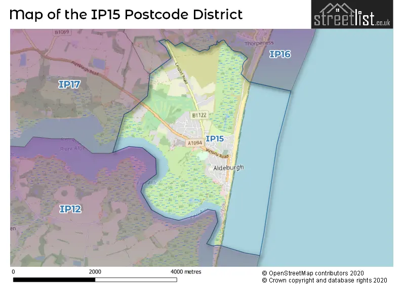 Map of the IP15 and surrounding districts