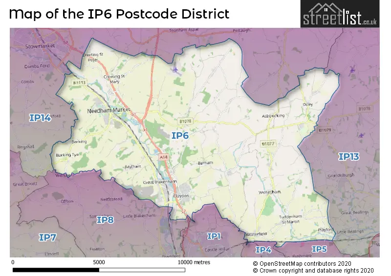 Map of the IP6 and surrounding districts