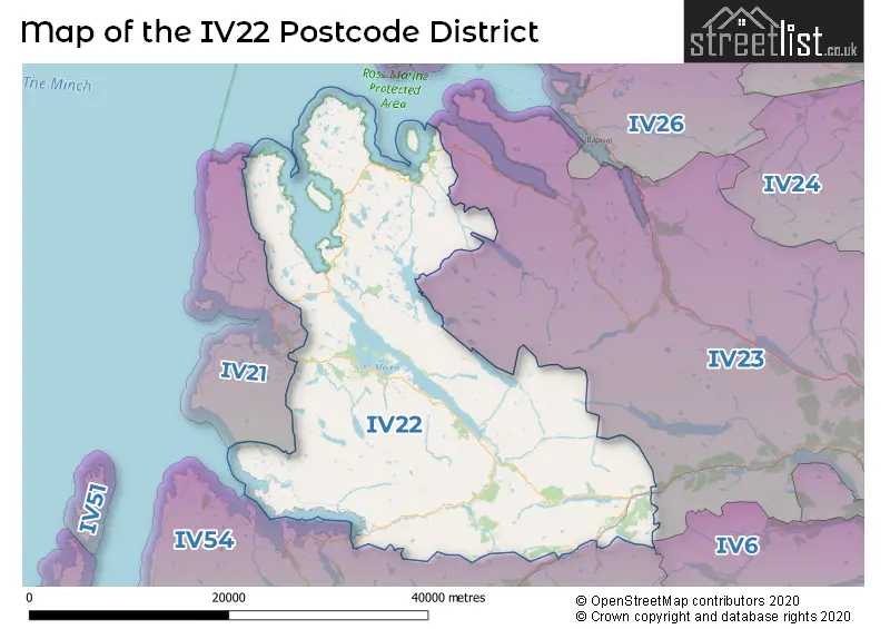 Map of the IV22 and surrounding districts