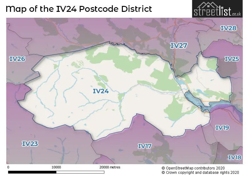 Map of the IV24 and surrounding districts