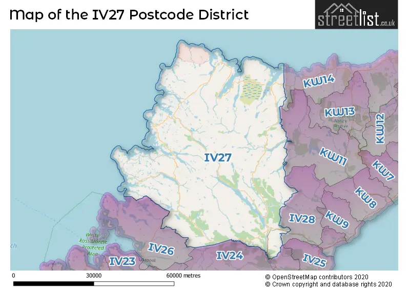 Map of the IV27 and surrounding districts