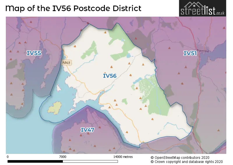 Map of the IV56 and surrounding districts
