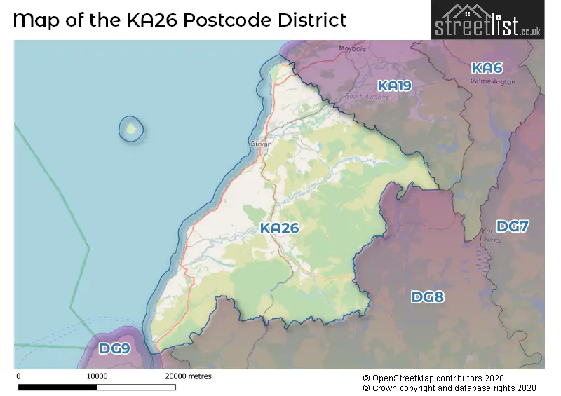 Map of the KA26 and surrounding districts