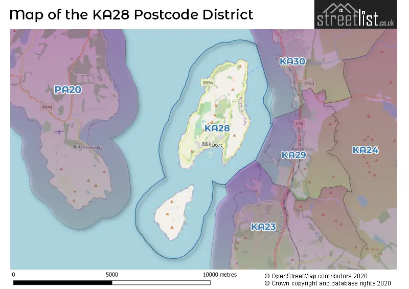 Map of the KA28 and surrounding districts
