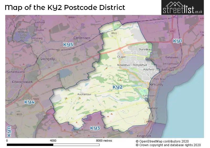 Map of the KY2 and surrounding districts