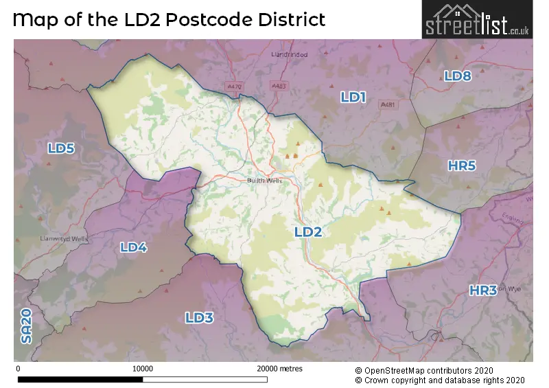 Map of the LD2 and surrounding districts