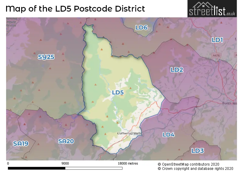 Map of the LD5 and surrounding districts