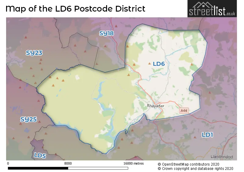 Map of the LD6 and surrounding districts