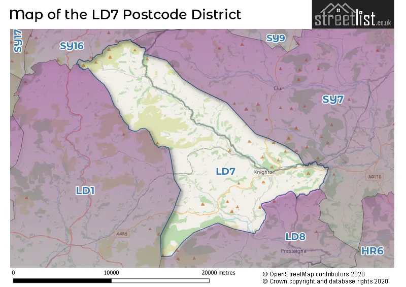 Map of the LD7 and surrounding districts
