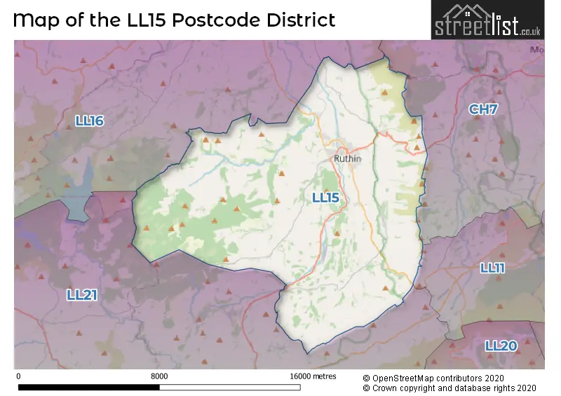 Map of the LL15 and surrounding districts